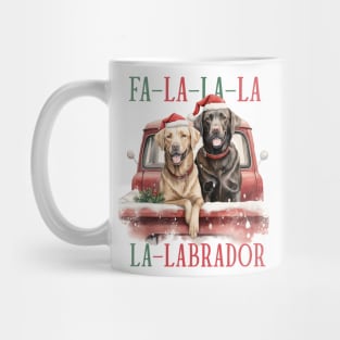 Christmas Labradors Pun Mug